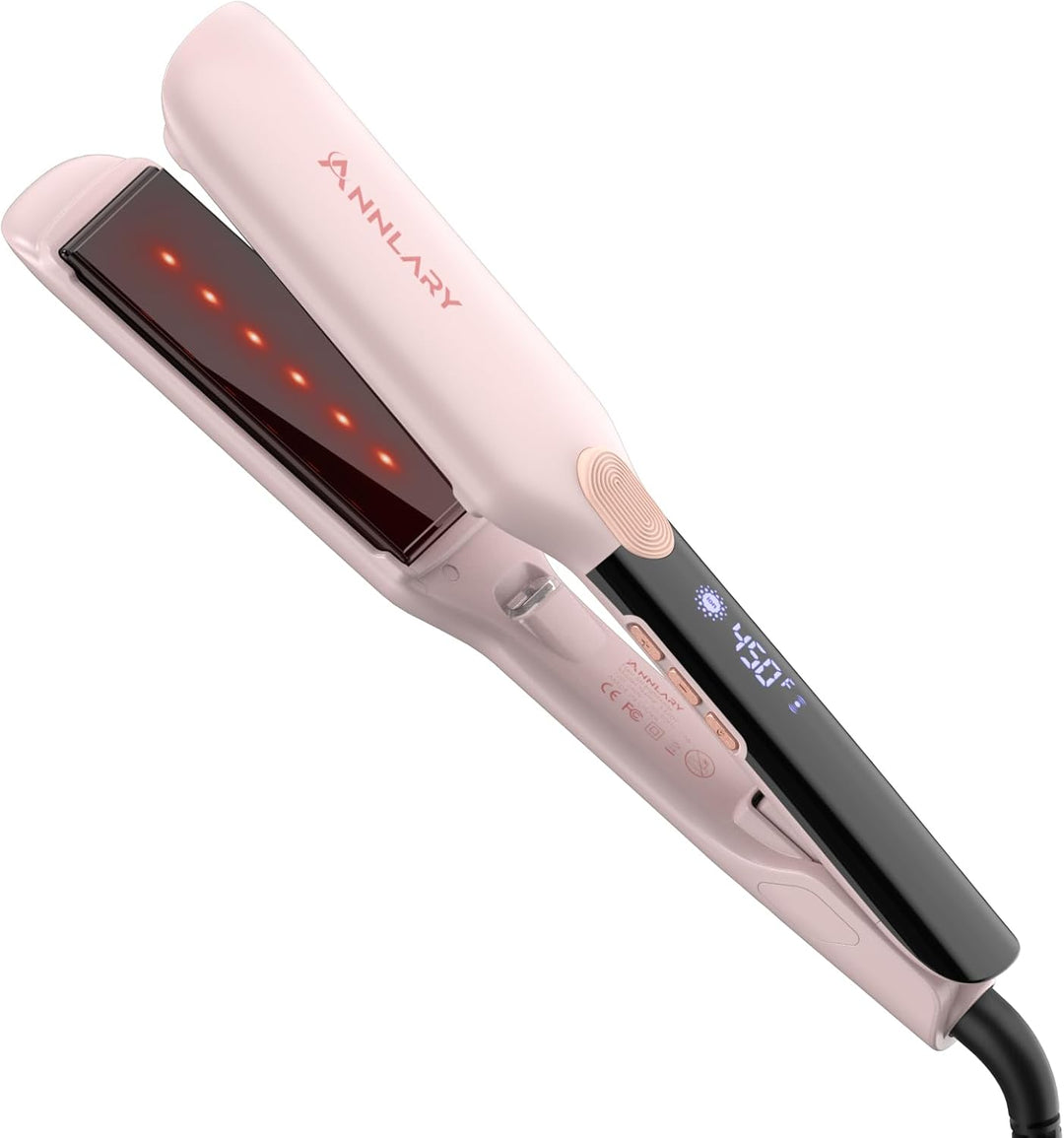 ANNLARY Plancha para el cabello, plancha plana de 1.75 pulgadas con...