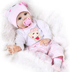 CHAREX Reborn Bebé Muñeca Niña - 16 Pulgadas Muñeca Recién Nacida de Vinilo Suave Realista que Parece Real, Mejor Juguete para Niños 3+