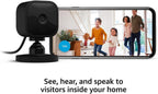Blink Mini - Cámara de seguridad inteligente compacta, conectable, para interiores, Black, 2 Cameras