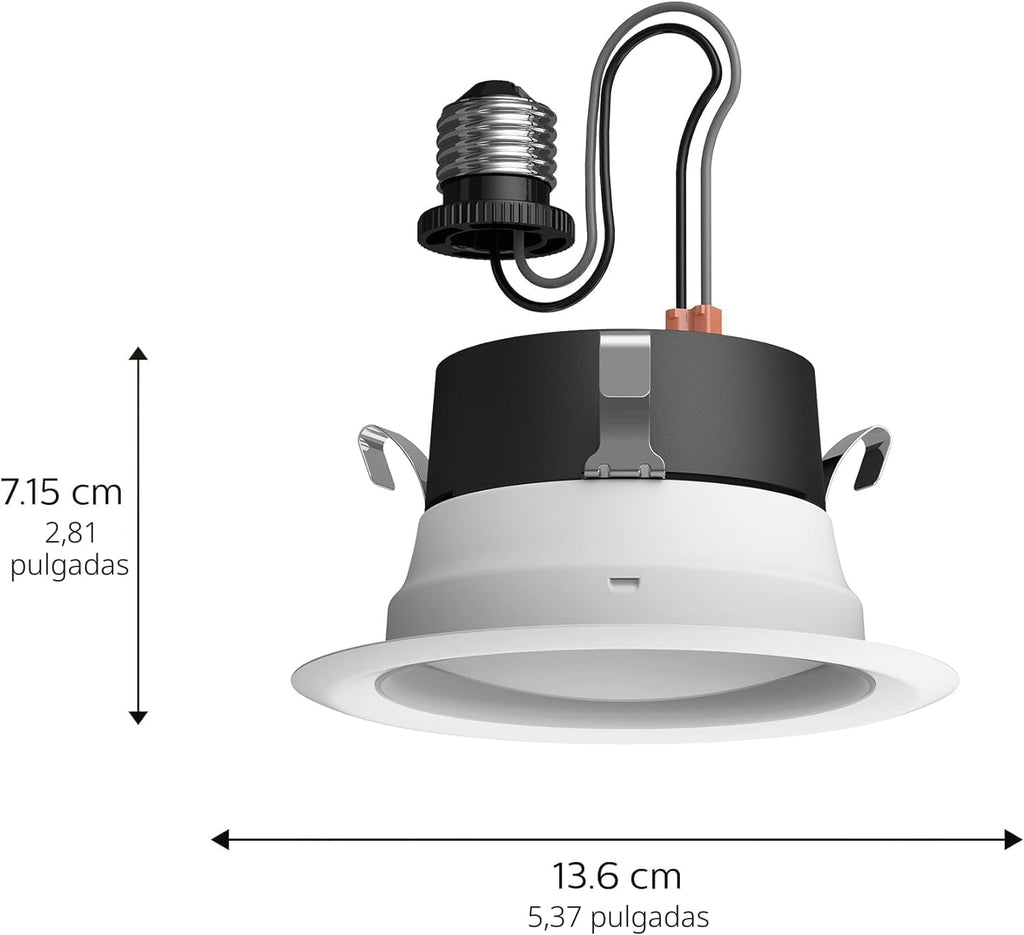 Philips Hue Retrofit - Iluminación empotrable inteligente de 4 pulgadas