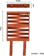 Travel Backgammon - Juego de mesa de cuero enrollable (marrón oscuro)