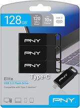 Unidad flash USB 3.2 Elite Type-C de 128 GB, lectura de hasta 120 M...