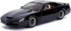 Jada Knight Rider K.I.T.T. 1982 Pontiac Firebird coche fundido a presión con función de iluminación, vehículo a escala 1:24, negro