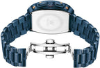 OLEVS Relojes para Hombres Business Dress Chronograph Cuadrado Grande Analógico con Correa de Silicona a prueba de agua con Fecha Regalo para Hombre Reloj de Muñeca Plateado