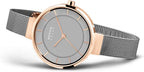 Reloj Bering para mujer con movimiento solar - Colección Solar con acero inoxidable y cristal de zafiro 14631-XXX Pulseras de reloj