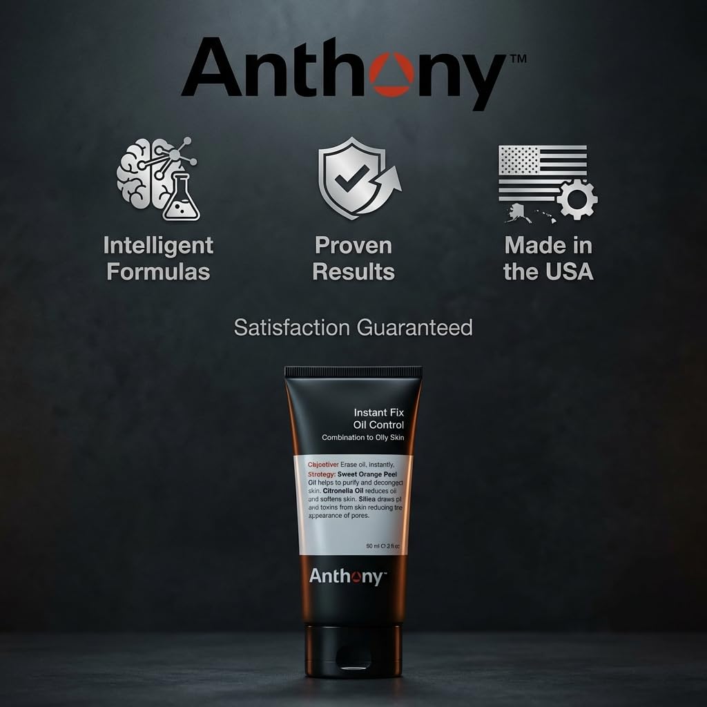 Anthony Instant Fix - Control de aceite para hombres \u2013 Loción...