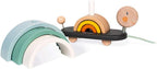 Janod - Sweet Cocoon - Juguete de madera para tirar - Tortuga Arco Iris - 7