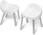 Skip Hop Sillas de actividades para niños pequeños, juego de 2, metal, color blanco
