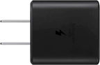 SAMSUNG - Cargador de pared USB-C de carga súper rápida de 45 W con cable, color negro