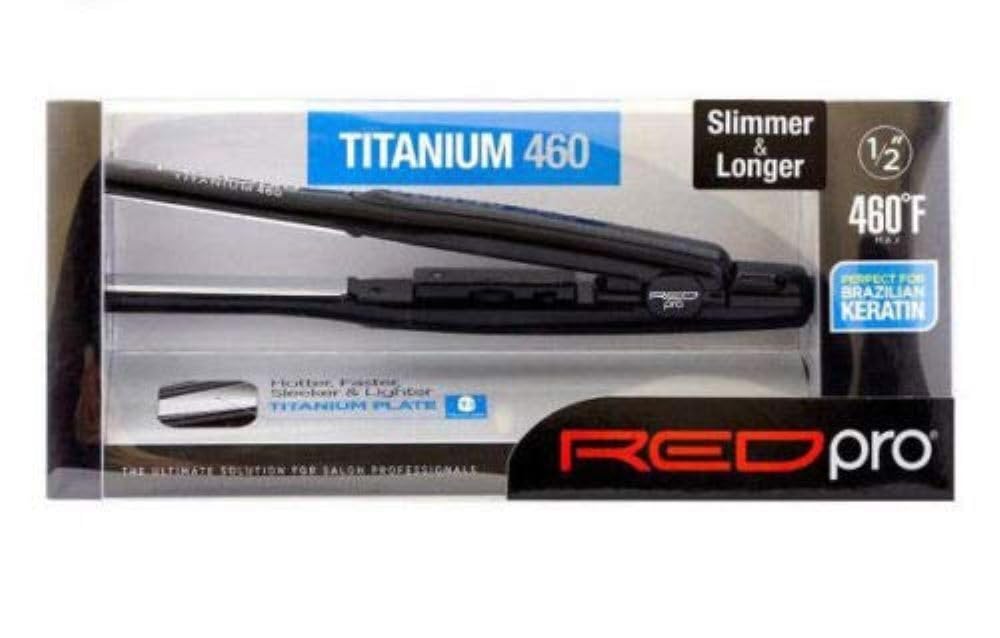 Kiss Products Red Pro - Plancha plana de titanio, 1\/2 pulgada, 1 l...