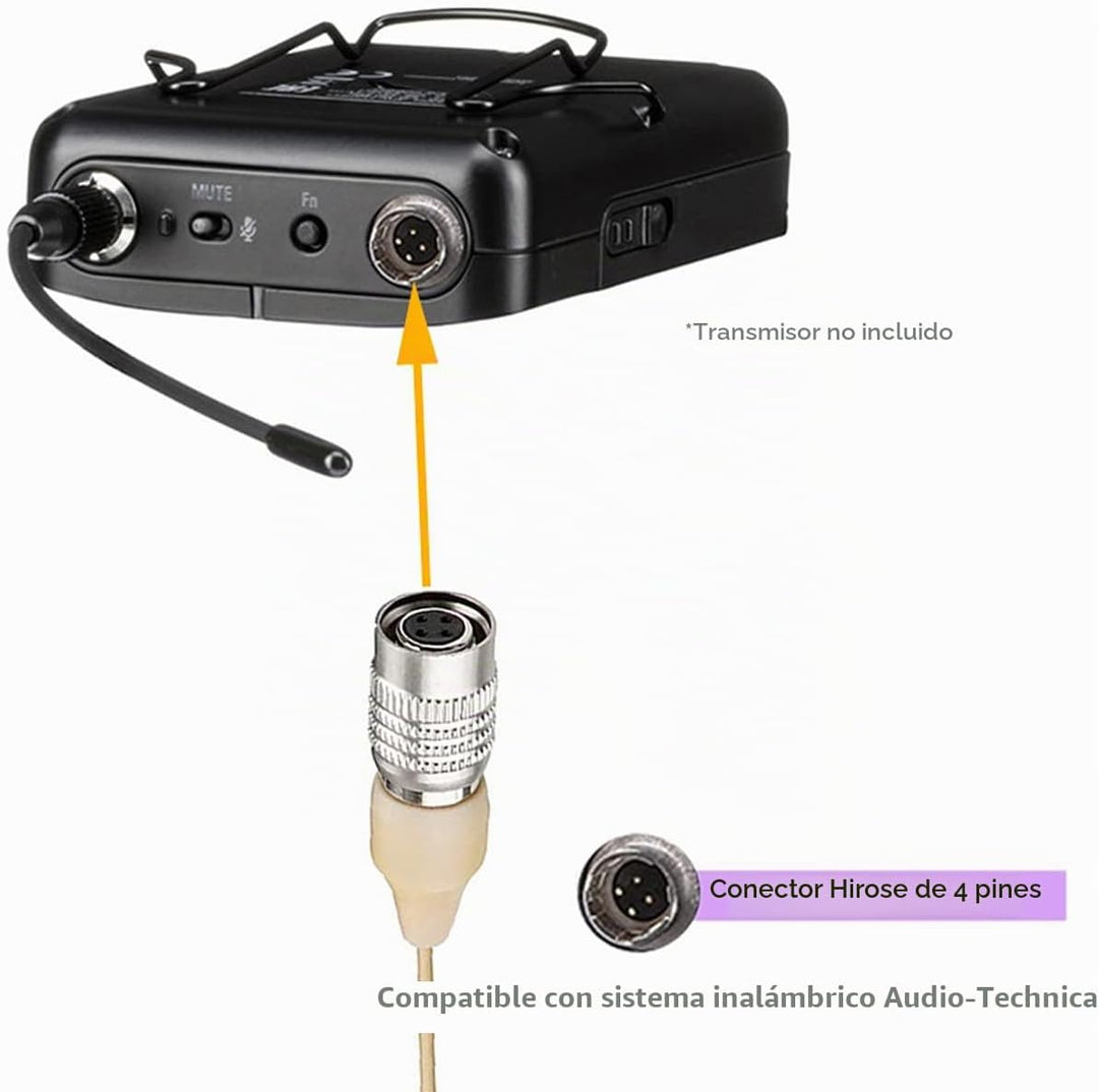 XGWTH Micrófono para auriculares de un solo oído, condensador para...