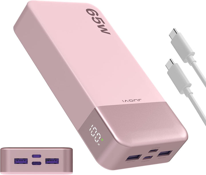 JUOVI Cargador portátil de 65 W, banco de energía de 20000 mAh, com...