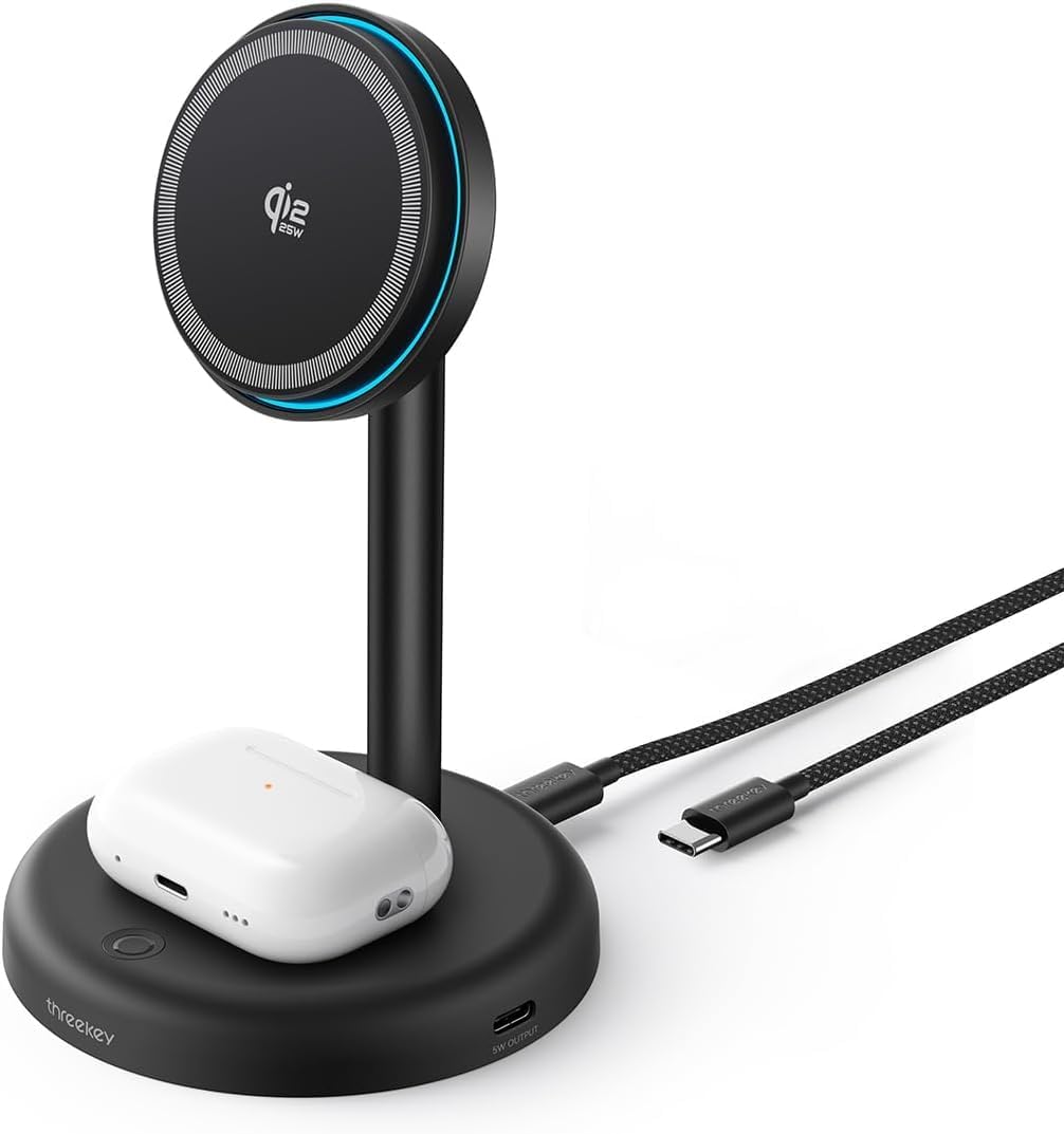 Soporte de cargador inalámbrico certificado Qi2.2 25W con