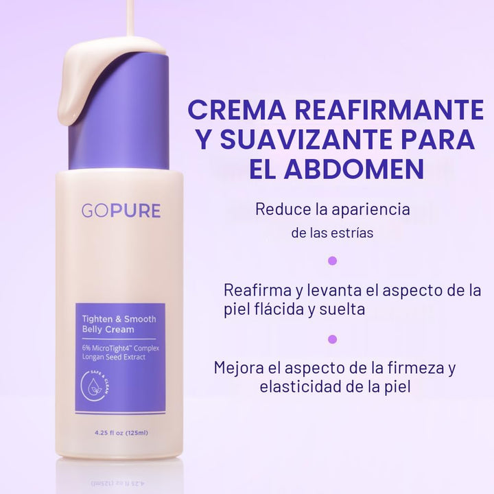 goPure Crema reafirmante para el vientre - Hidratante reafirmante c...