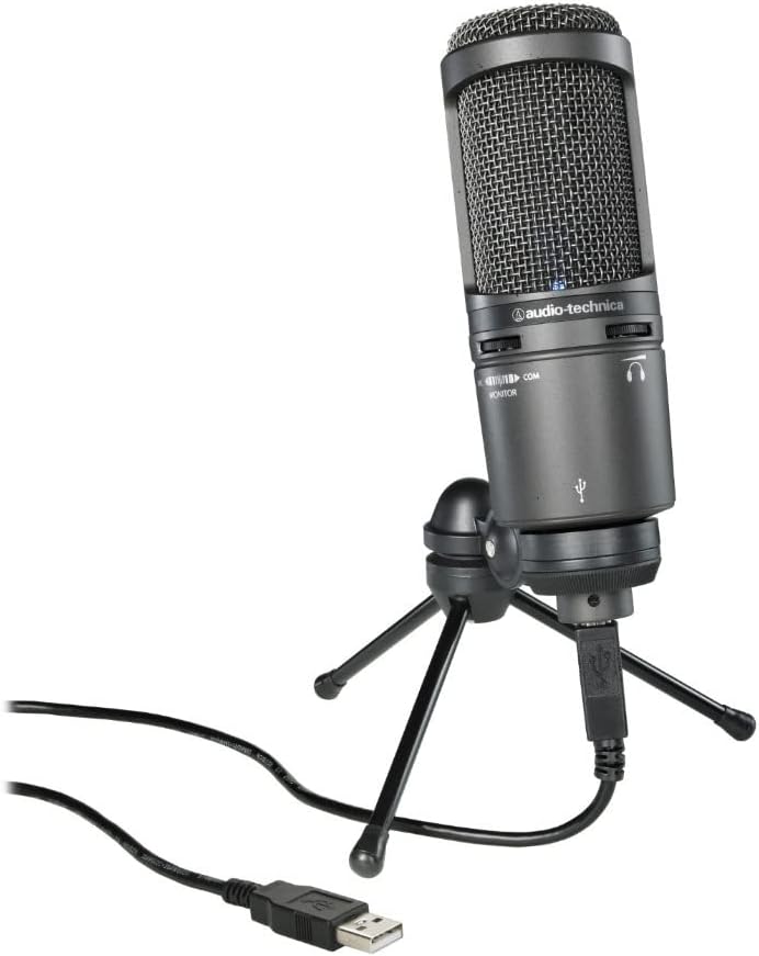 Micrófono condensador cardiode de la marca Audio-Technica, modelo A...