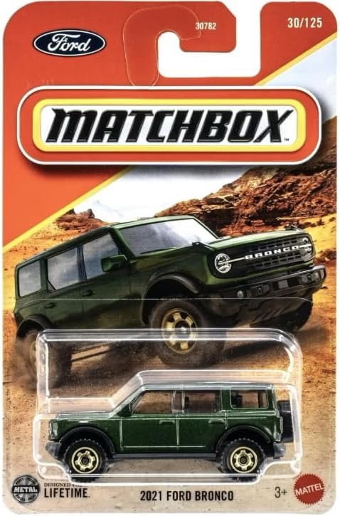 Matchbox Ford Bronco 30/125 Vehículo de juguete fundido a