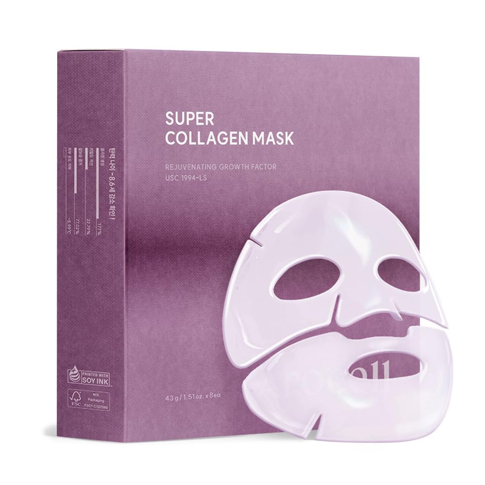 Máscara Facial de Colágeno Super AROCELL 8 Hojas 5,000,000ppb Másca...