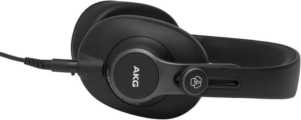 AKG Pro Audio K371 - Auriculares con cable sobre la oreja, con parte posterior cerrada, plegables para grabación profesional en estudio, monitor de estudio, mezcla, podcast, auriculares estéreo para