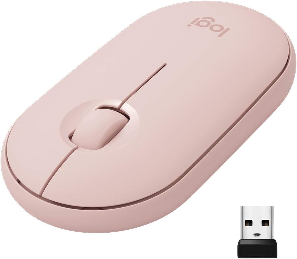 Logitech Pebble - Ratón inalámbrico con Bluetooth o receptor de 2,4...