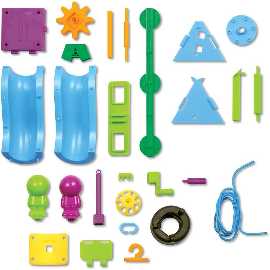 Patio de juegos para armar y diseñar, aprendizaje CTIM, 104 piezas,...