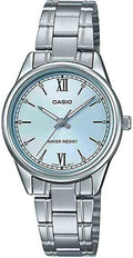 Reloj analógico de 3 manecillas Casio para mujer con esfera de acero inoxidable