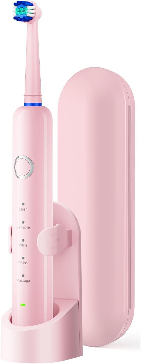 MCUDKIK Cepillo de dientes eléctrico giratorio para adultos, 8 cabe...