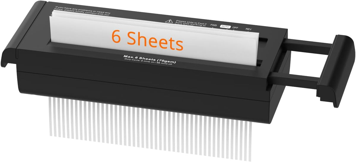 Suntiko Trituradora de papel casero portátil de corte de tira de 6 hojas