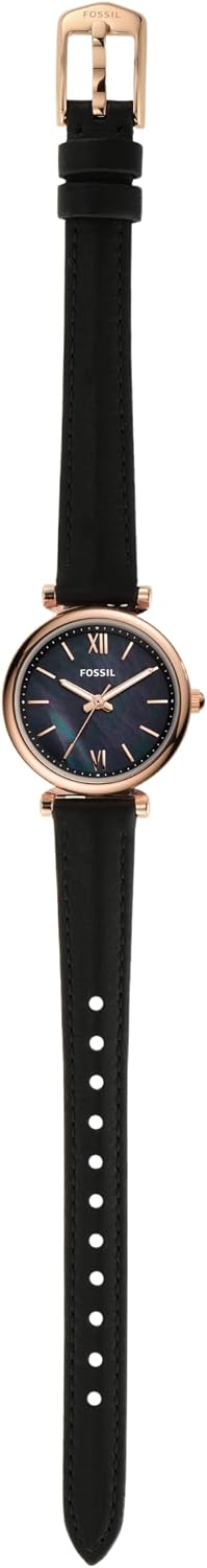 Fossil Carlie - Reloj de cuarzo de acero inoxidable de tres manecillas para mujer