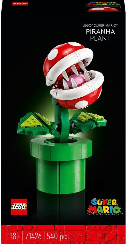 Lego 71426 Planta de piraña Super Mario, figura articulada con tubo...