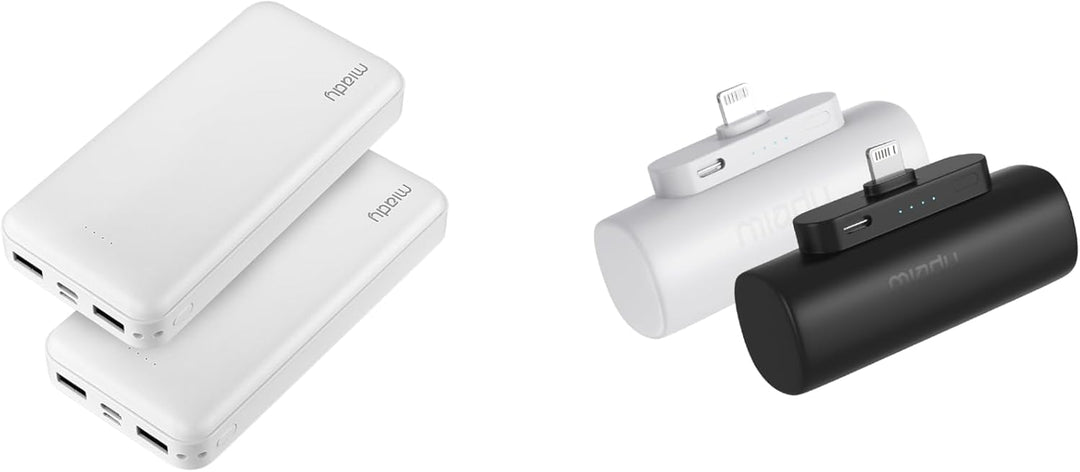 Miady Paquete de 4 cargadores portátiles a granel de 5000mAh + 2000...