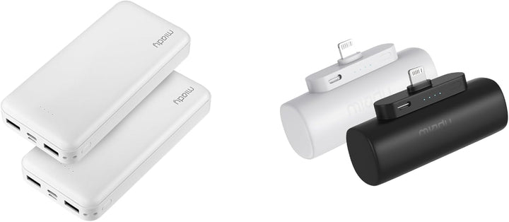 Miady Paquete de 4 cargadores portátiles a granel de 5000mAh + 2000...