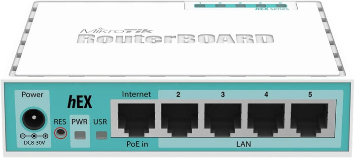 Mikrotik hEX RB750Gr3 Router Gigabit Ethernet de 5 puertos