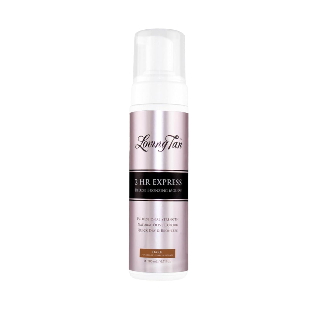 Loving Tan 2 HR Express Mousse Autobronceador, oscuro, sin rayas, n...