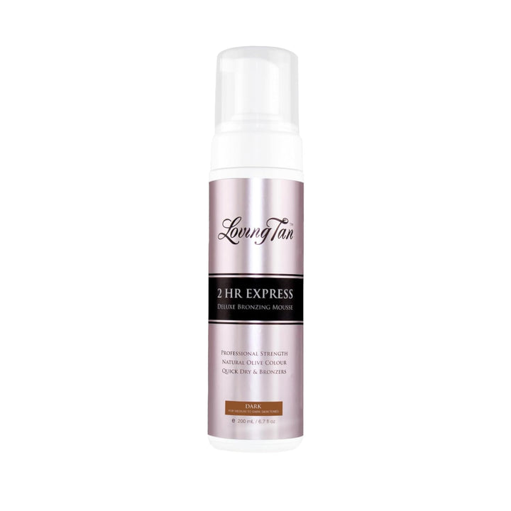 Loving Tan 2 HR Express Mousse Autobronceador, oscuro, sin rayas, n...