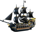 Juego de bloques de construcción de barco pirata, juguetes de barco pirata negro, 3 mástiles, kit de modelo clásico de barco de vela con soporte de exhibición, regalos de cumpleaños para adultos, niño