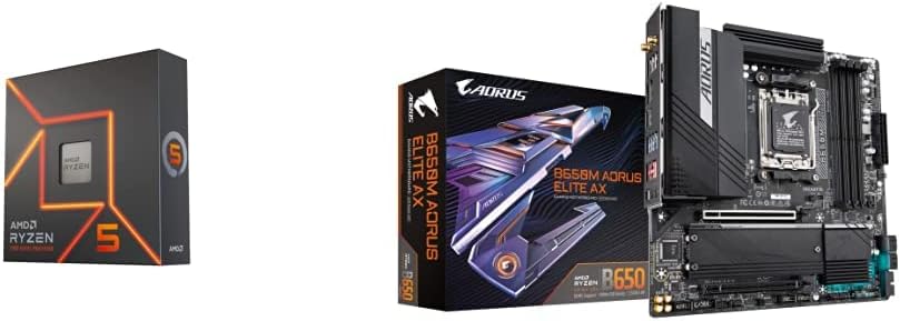 Placa base AMD Ryzen 5 7600X + GIGABYTE B650M AORUS ELITE AX