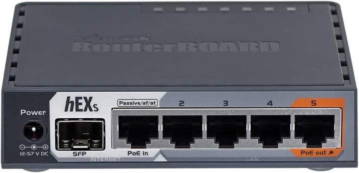 Mikrotik hEX S RB760iGS Router 5X Gigabit Ethernet, SFP, CPU de dob...