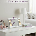 JERDON Espejo de maquillaje iluminado con aumento 3X - Blanco - J1010