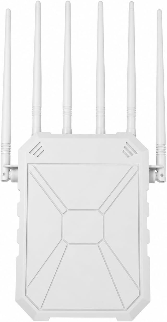 AX1800 Extensor WiFi 6 para exteriores, extensor de señal WiFi para exteriores de alta potencia, punto de acceso WiFi de largo alcance, IP67 resistente a la intemperie, con PoE, para Starlink, patio