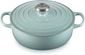 Le Creuset Horno holandés redondo ancho de hierro fundido esmaltado, 3.5 cuartos de galón., sal marina