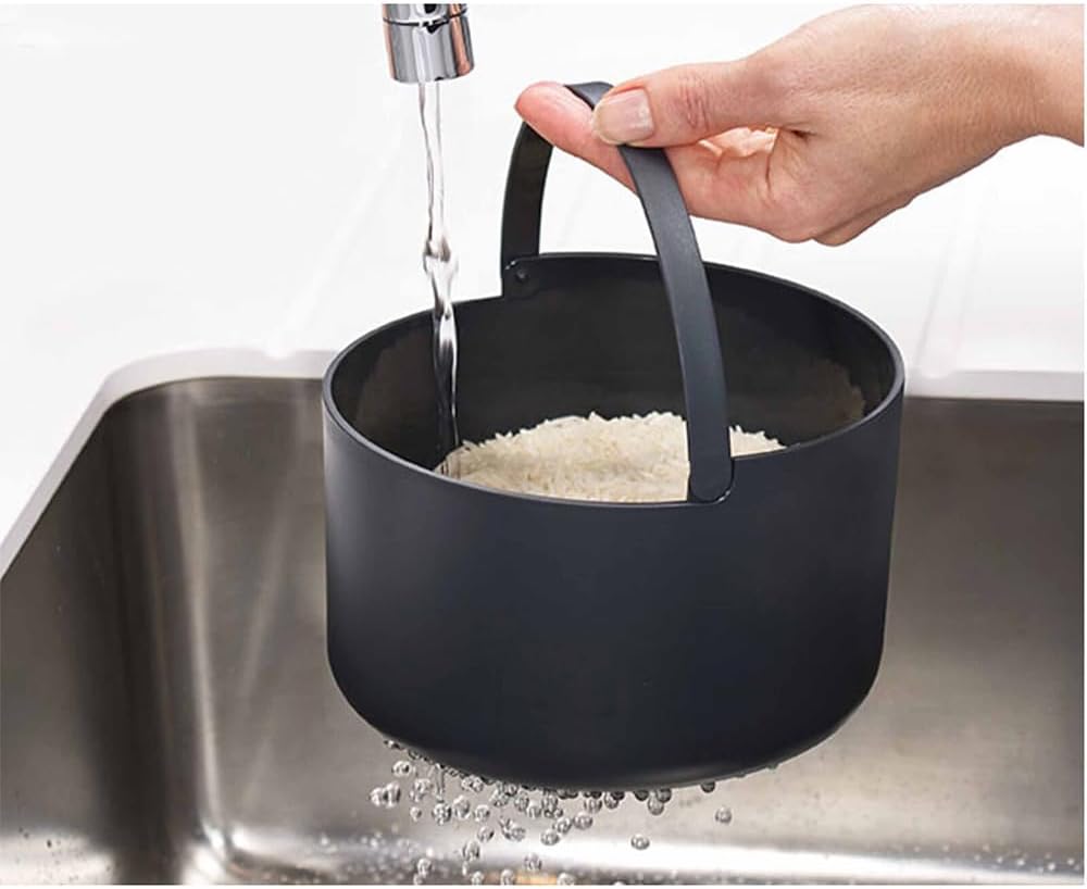 Joseph Joseph M-Cuisine - Vaporizador de arroz para microondas, 2 litros/8.5 tazas, color piedra/naranja