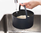 Joseph Joseph M-Cuisine - Vaporizador de arroz para microondas, 2 litros/8.5 tazas, color piedra/naranja