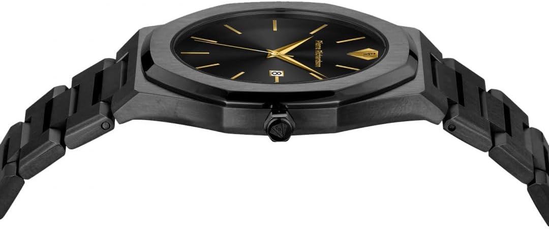 PIERRE RICHARDSON PR5428 Reloj de lujo para hombre – Movimiento de cuarzo japonés, acero inoxidable, 41mm, 5ATM resistente al agua, cristal de zafiro resistente a los arañazos – Reloj de vestir