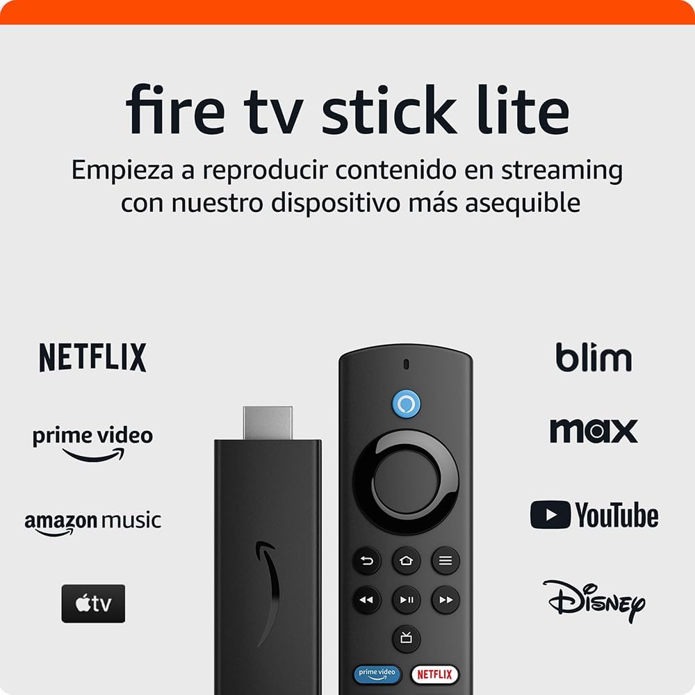 Amazon Fire Tv Stick Lite Full Hd 8gb Negro Con 1gb De Memoria Ram
