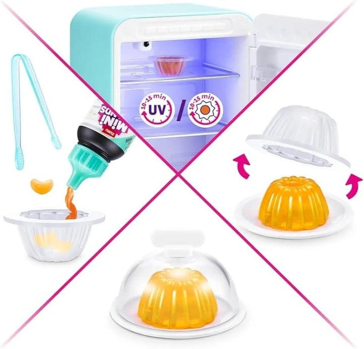 ZURU Mini Minis Refrigerador + 3 Cápsulas, Set para Llenar el Refri...