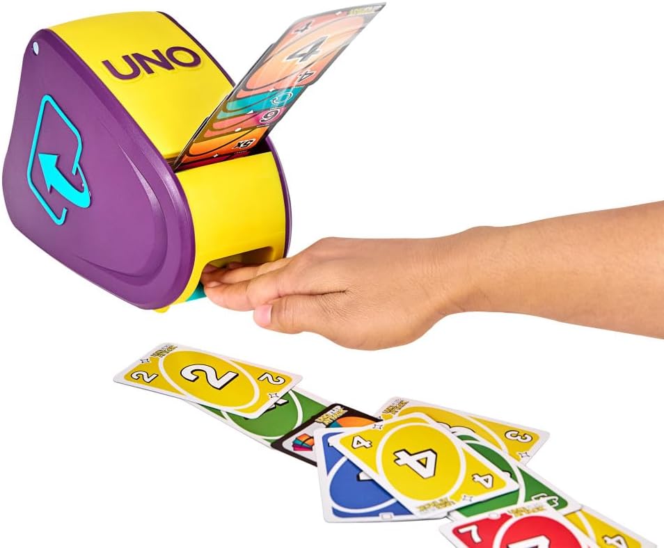 Mattel Games UNO - Juego de cartas Flip Attack con unidad de lanzam...