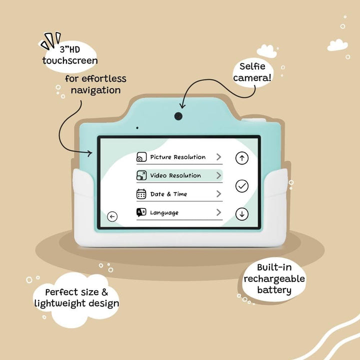 Kidamento - Cámara digital y videocámara para niños con pantalla tá...