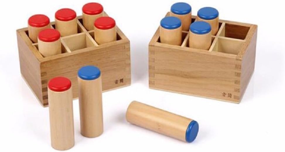 Nuevo material auditivo Montessori, cilindros y cajas de sonido, juguete educativo para niños pequeños