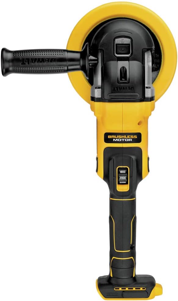 DEWALT Pulidora inalámbrica 20V MAX* XR, rotativa, velocidad variable, 7 pulgadas, 180 mm, solo herramienta (DCM849B)
