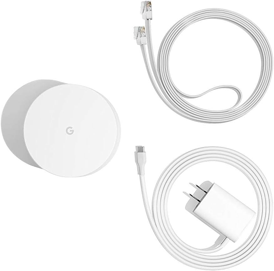Sistema Google WiFi, paquete de 3 - Reemplazo de enrutador para cobertura de toda la casa (NLS-1304-25), blanco